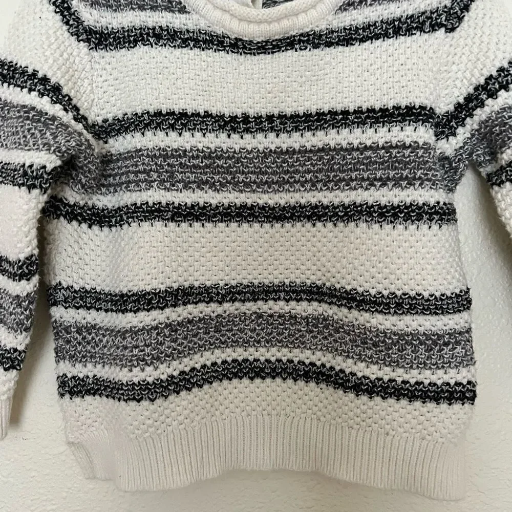 Kids striped gray/black white sweater size 18-24